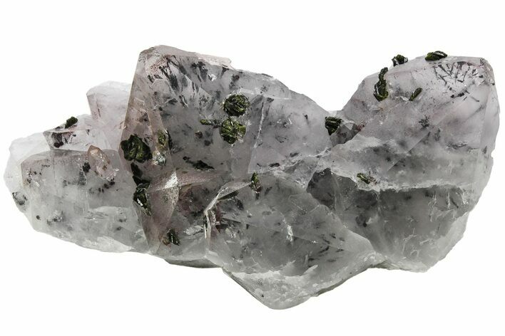 Quartz Crystal Cluster with Epidote Inclusions - China #214696